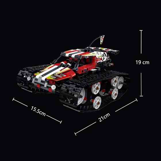 Конструктор гоночна машина на гусеничному ходу на дистанційному керуванні на 415 деталей, червоний Кам'янець-Подільський