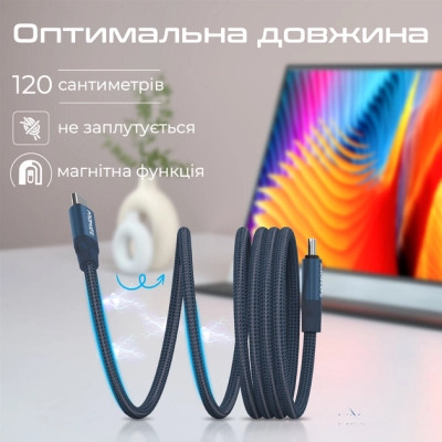 Дата кабель USB-C to USB-C springy.blue Promate (springy.blue) Вінниця - фото 8