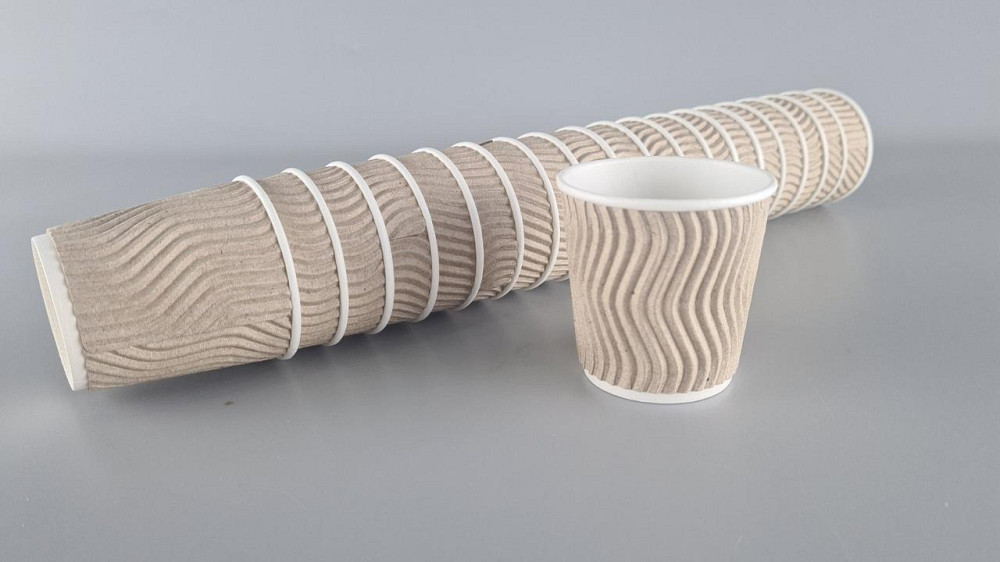 Паперові одноразові склянки гофровані 110 мл "Бурий" Маестро (20 шт.) Харків - фото 2