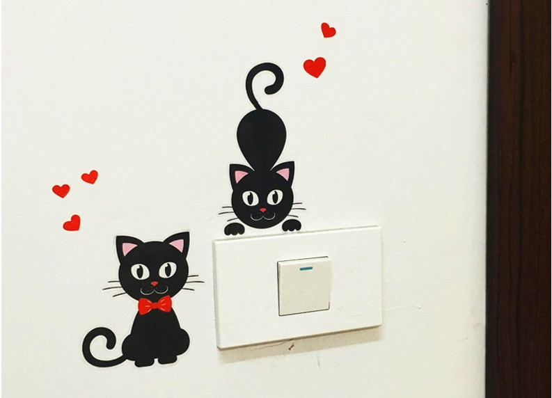 Декоративные наклейки на выключатель Котики Киев - изображение 2