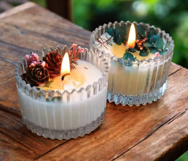 Свеча в прозрачной, стеклянной  чаше, ручной работы, Gardin Monet Каменец-Подольский - изображение 3