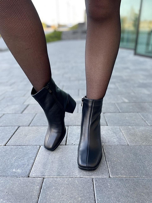 SANTINI Черевики жіночі SANTINI чорні натуральна шкіра висота 14см каблук 6см (974942-11) Коломия - фото 2