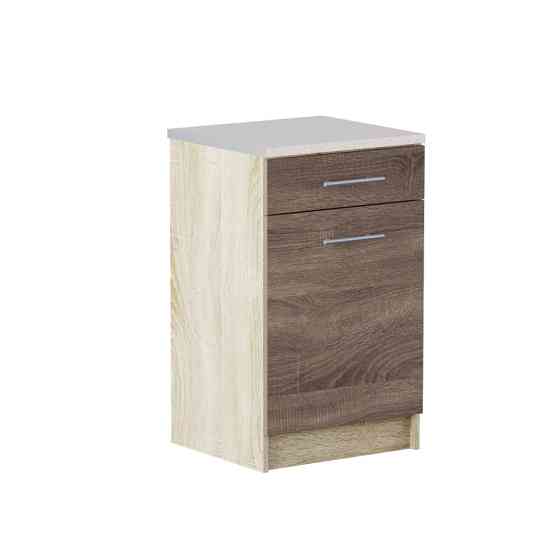 Кухонний модуль нижній з шухлядою Еверест Еко 500 дуб сонома/трюфель (без стільниці) 50х46х82 см (DTM-2895) Львів