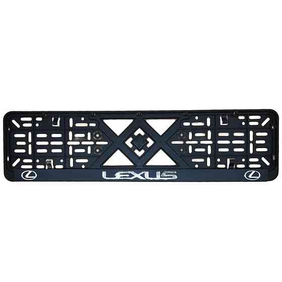 Рамка номерного знаку хром надпис Lexus пластик чорна 1шт Київ