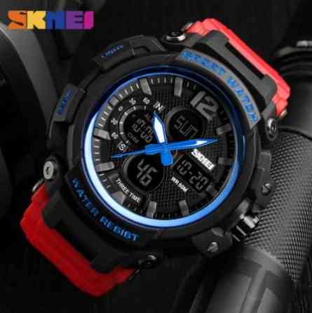 Skmei 1343 Black-Blue-Red Wristband SALE SBR Киев
