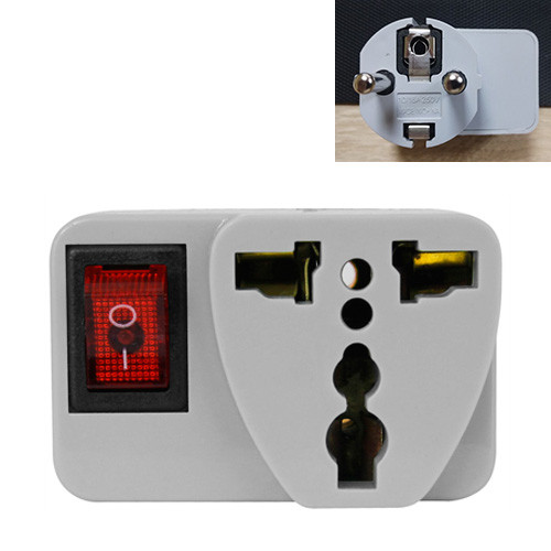 Переходник с US UK AU на EU вилку с выключателем, универсальный Винница - изображение 2