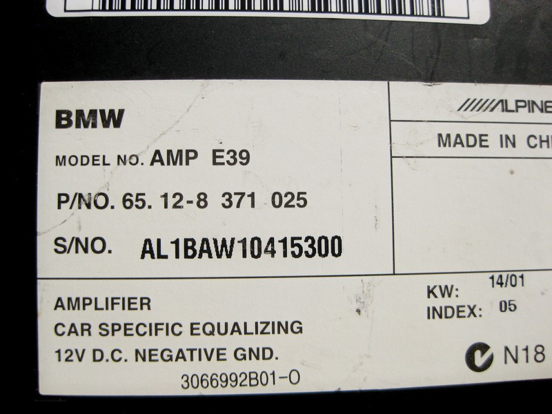 BMW  65128371025 Аудіопідсилювач BMW 5-series E39 Одеса - фото 3