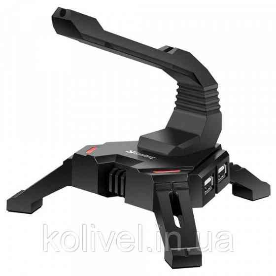 Хаб USB 2.0 -> 4хUSB 2.0 + тримач кабелю 2in1 Sandberg (133-92) Київ