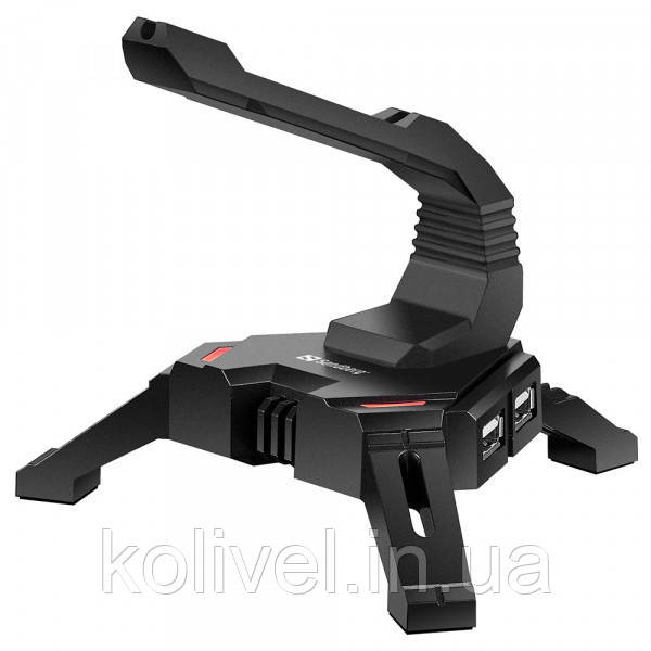 Хаб USB 2.0 -> 4хUSB 2.0 + тримач кабелю 2in1 Sandberg (133-92) Київ - фото 1