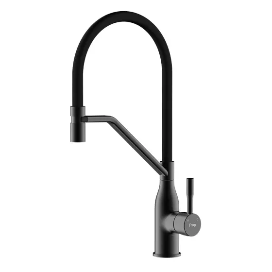 Смеситель для кухни с гибким изливом FRAP F4497-6 черный Киев