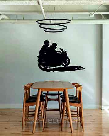 Декоративное настенное Панно «Мотоцыкл с коляской» Декор на стену 70*45 см, Черный Киев