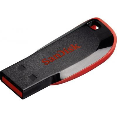 USB флеш накопичувач SanDisk 64GB Cruzer Blade Black/red USB 2.0 (SDCZ50-064G-B35) Вінниця - фото 3