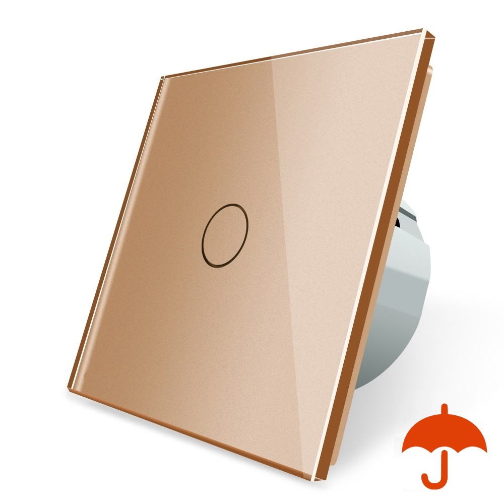 LIVOLO Сенсорний вуличний вимикач Вологозахищений 1 сенсор Livolo золото скло (VL-C701IP-13) Коломыя - изображение 6