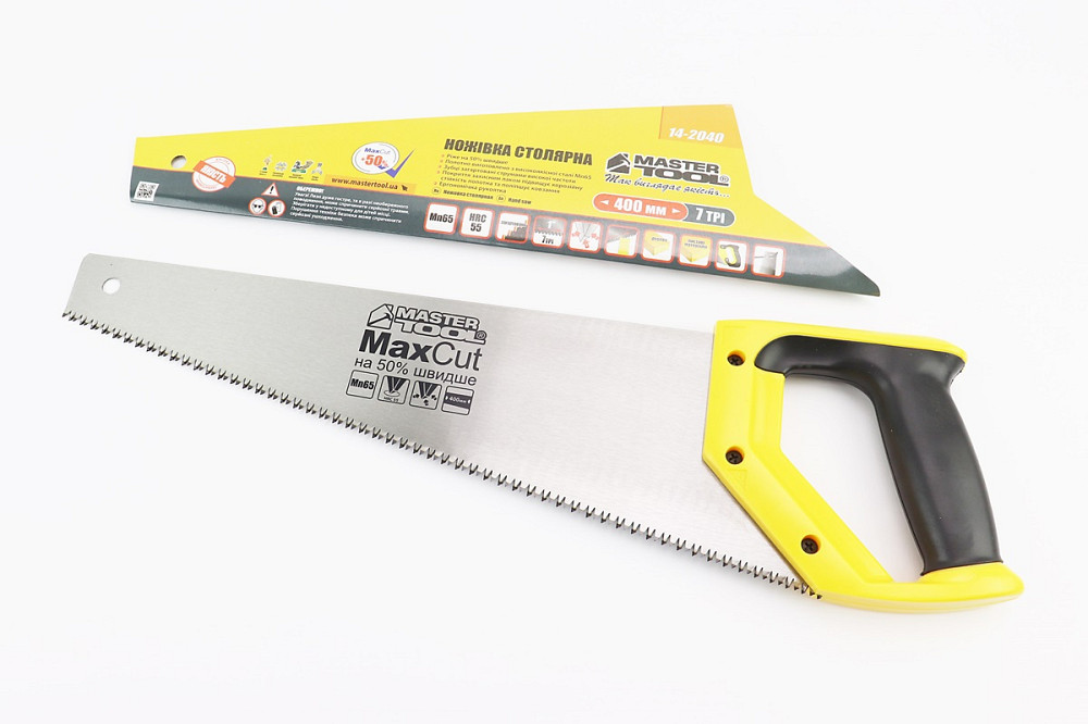 Ножівка по дереву 400мм, 7TPI MAX CUT, загартований зуб, 3D заточування 14-2040 Київ - фото 1