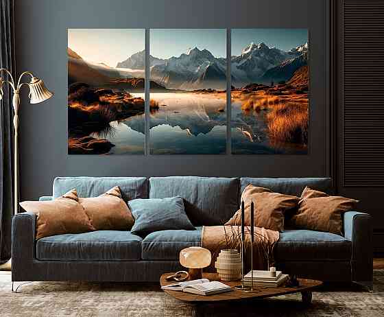 Модульна картина у вітальню/ спальню    Гори       ART-095_3A Київ