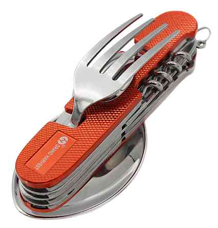 Туристический столовый прибор Оранжевый L-48 большой Днепр