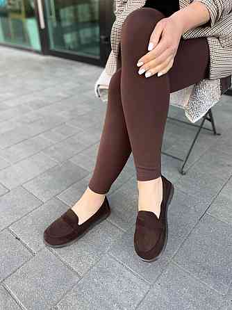 Лоферы женские MOD GAR шоколадные из натуральной замши демисезонные размер 36-40 (9864) Коломия