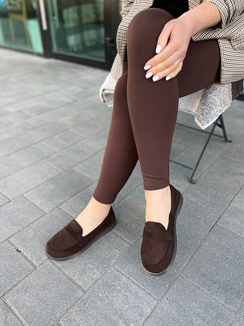 Лоферы женские MOD GAR шоколадные из натуральной замши демисезонные размер 36-40 (9864) Коломыя - изображение 2