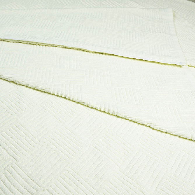 Простирадло-покривало махрове преміум якості YouStar 160х200см 400г/м2 (Ванільний) Суми - фото 8