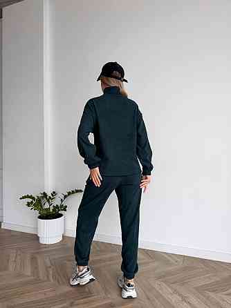 Женский стильный повседневный костюм двойка трикотажный ольвет Зеленый, 50/52 Одесса