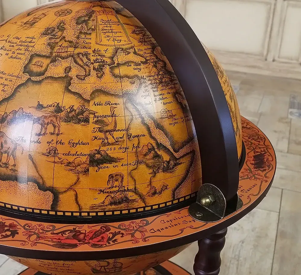 Глобус бар на пол Древняя карта коричневая сфера 45 см Гранд Презент mastersem Киев - изображение 4