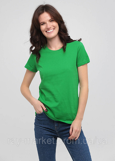 Футболка базовая Stedman Classic-T Unisex женская приталенная зеленая (ST2600-KEG ) Киев - изображение 1