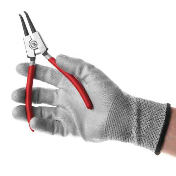 Щипці для стопорних кілець INTERTOOL HT-7014, 180 мм - універсальні щипці для стопорних кілець Львів