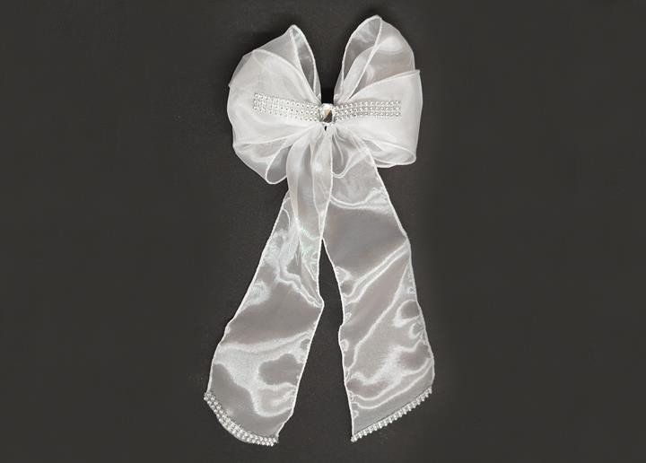 Бант шкільний білий на гумці Київ - фото 1