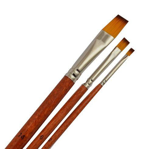 Набір пензлів худож. №3 синтетика 3 шт. пласкі (№2,6,14) 