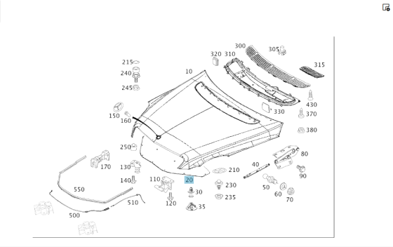 Mercedes-Benz  A2516820026 Шумоізоляція капота R-class short W251 R-class long V251 Одесса
