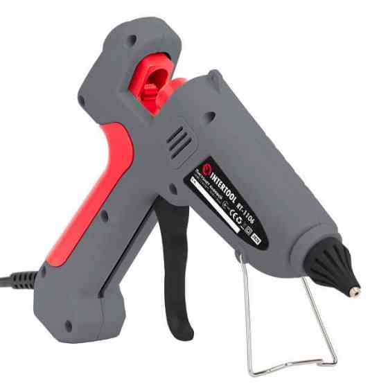 Пистолет клеевой 100(300) Вт, 215-230°C, под стержни 10,8-11,5 мм, 13-30 г/мин INTERTOOL RT-1106 Киев