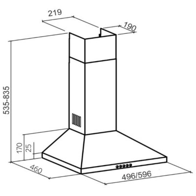 Вытяжка кухонная GRANADO Burgos 1603-700 black (GCH726311) Винница - изображение 7