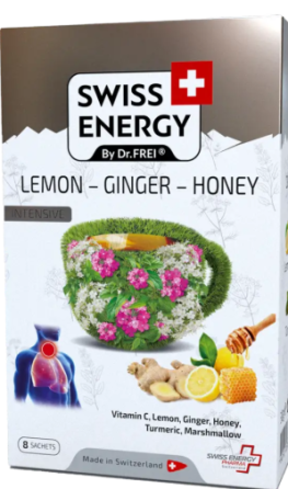 Чай з імберем, лимоном та медом Swiss Energy Herbal tea LEMON - GINGER - HONEY 8 пак лимон Київ