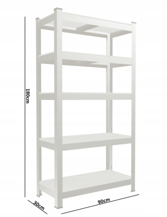 Набор из 2-х металлических стеллажей (180 x 90 x 30 см) 5 полок, нагрузка - 175 кг на полку, Серый Киев