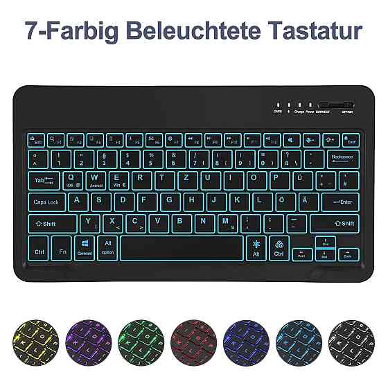 Чохол-клавіатура IVEOPPE для Samsung Tab S7 FE синій підсвітка QWERTZ Bluetooth 12.4" Київ