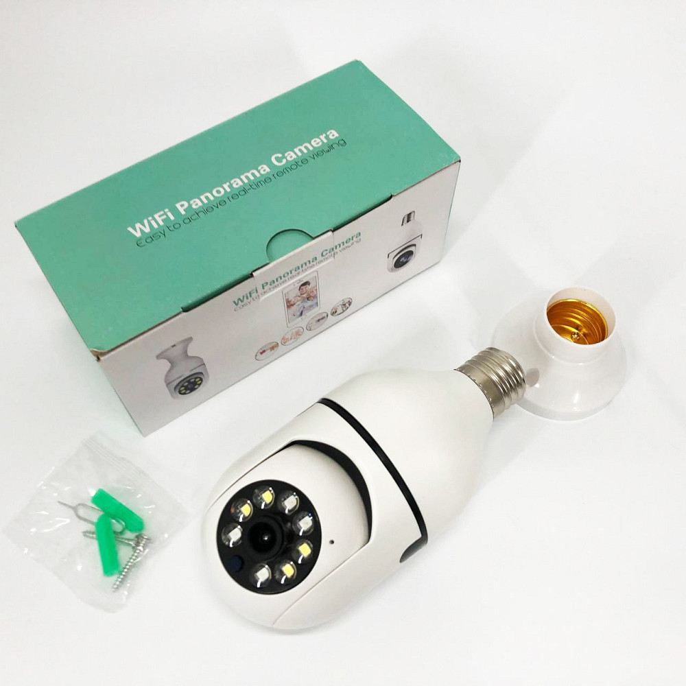 Камеры для улицы и дома CAM L1 E27 WIFI IP, Камера наблюдения с записью на HC-293 карту памяти Киев - изображение 5