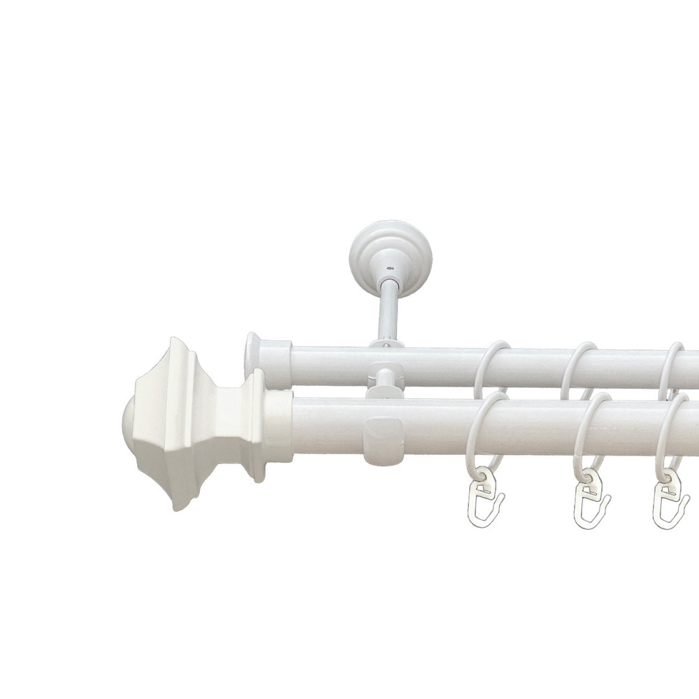 Карниз Orvit Борджеза металевий дворядний відкритий Арктіс 25\19 мм 300 см (00-00010329) Львов - изображение 1