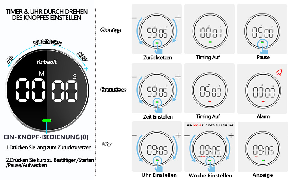 Цифровий таймер Yunbaoit YB 18 Луцьк - фото 2