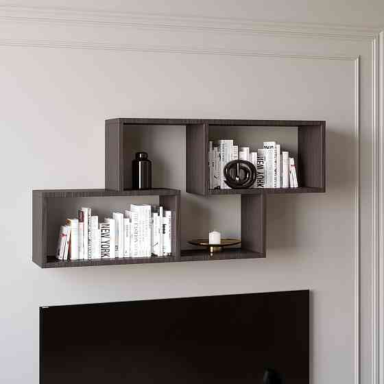 Полиця навісна Еверест ПН-4 венге темний (DTM-2223) Дніпро