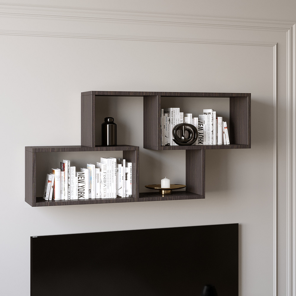 Полиця навісна Еверест ПН-4 венге темний (DTM-2223) Дніпро - фото 2