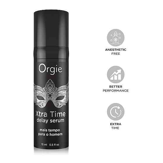 Сироватка-пролонгатор Orgie Xtra Time Delay Serum, 15 мл, без анестетиків, на силіконовій основі Sex Aura Київ