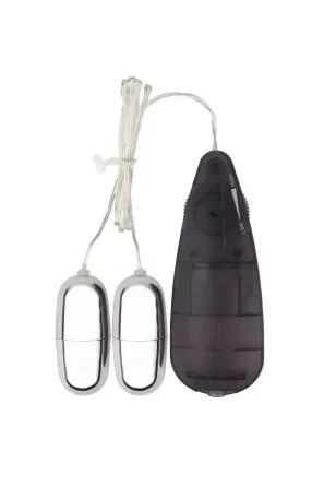 Виброяйца с пультом Chisa Hi-Basic Dual Delight Vibrating Bullets, серебристые Sex Aura Киев