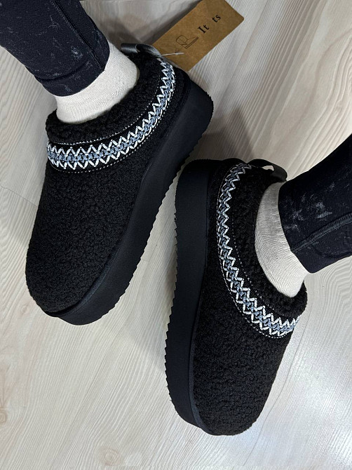 Уггі жіночі Itts 1801-1 капці на платформі з хутром тедді чорні, 41, 25,5 см Київ - фото 7