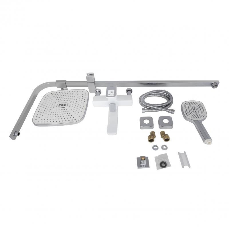 Душова система для ванни Lidz Wawel 1030 з поворотним виливом былий/хром Київ - фото 10