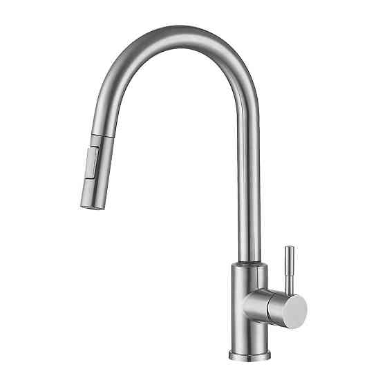 Смеситель для кухни с выдвижным изливом WEZER SEN4A-01 сенсорный, сатин Киев