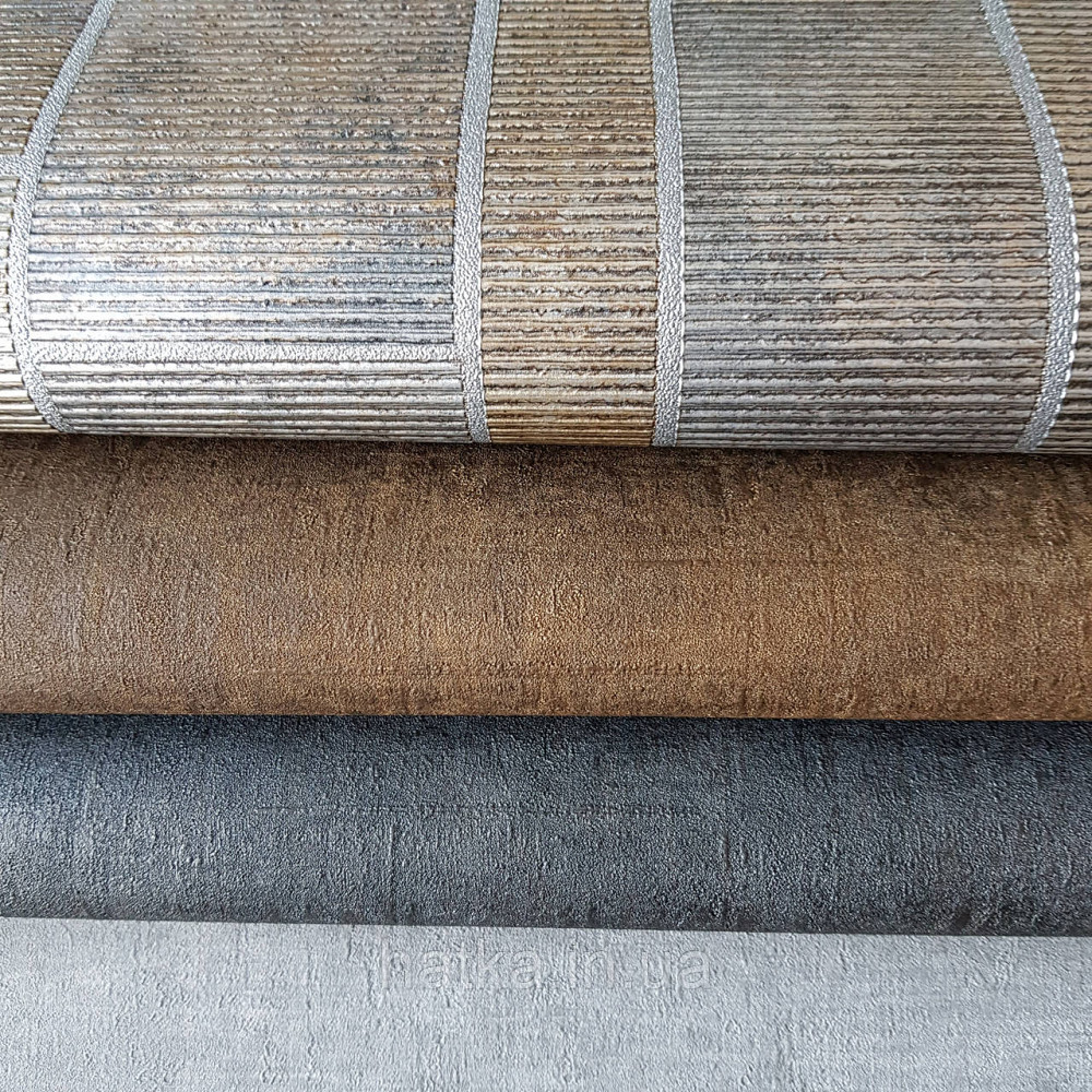 Шпалери вінілові на флізелін Rasch Factory 0.53х10,05 геометрія смуги фігури структурні золото серебро428216 Київ - фото 3