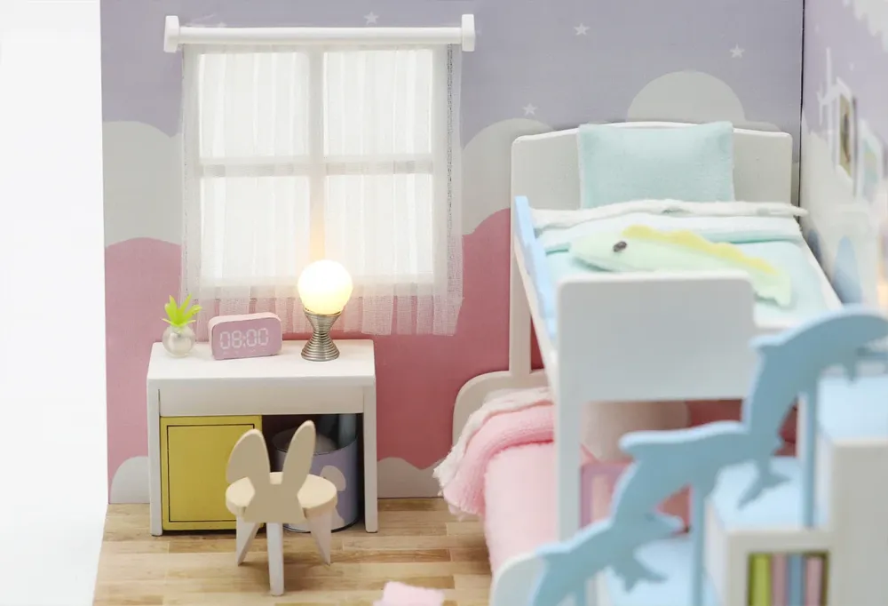 3D-мобокс DIY Wooden Miniature 'Sweet Dream Bedroom' + Пилозахисний купол S2003 Київ - фото 5