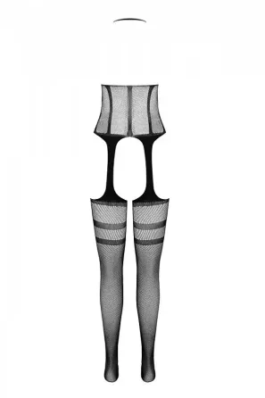 Сітчастий тілесний бодістокінг з коротким топом та підв'язками Casmir CA008 Львів