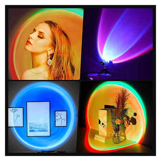 Лампа-проектор MeRGBW-Home багатоколірна RGB LED USB керування додатком і кнопкою 360° обертання штатив для спальні фото вечірок Київ