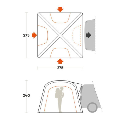 Намет Ferrino Wander Trunk Sand (92016QSS) (931775) Вінниця - фото 3